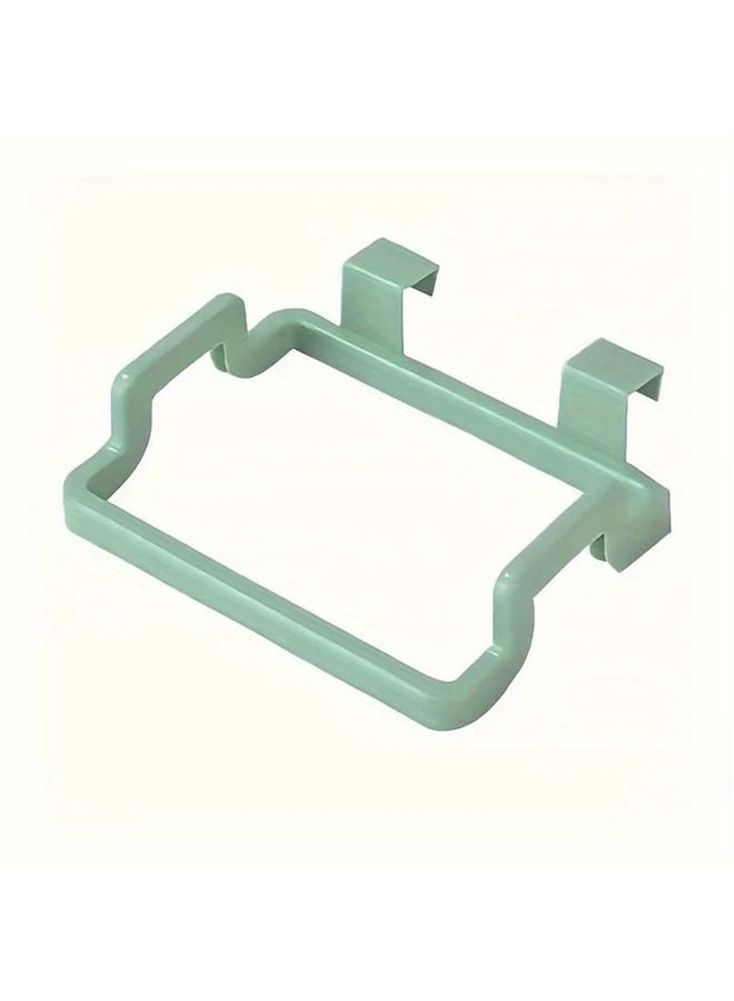 Green Easy Install Hangable Kitchen Cabinet Door Trash Rack Space Saving Garbage Bag Holder - Image 1